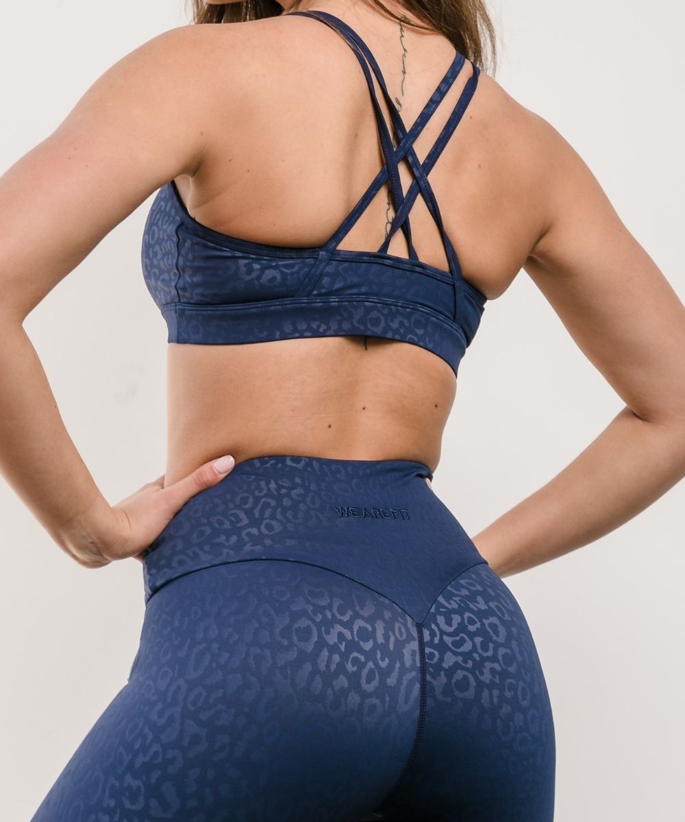 We Are Fit 3D Navy Cheetah Top