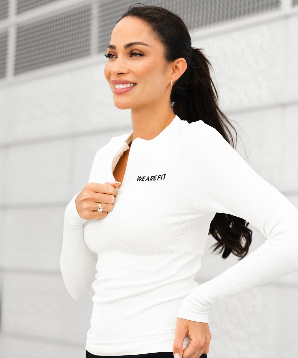 We Are Fit Off-White Lux Rib Seamless Longsleeve