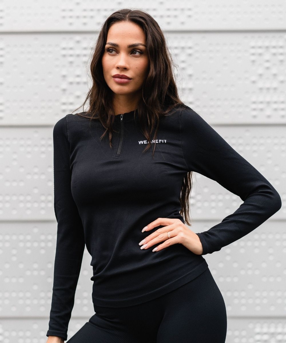 We Are Fit Black Lux Rib Seamless Longsleeve