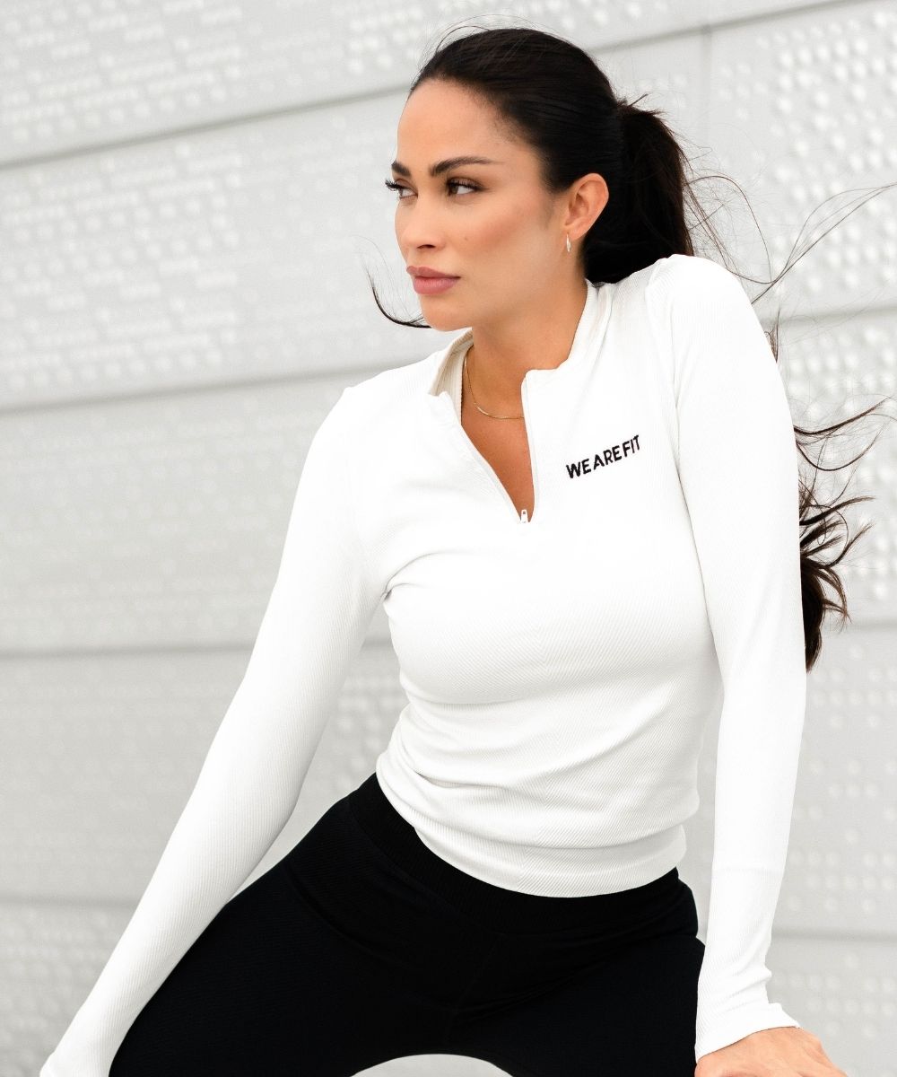 We Are Fit Off-White Lux Rib Seamless Longsleeve