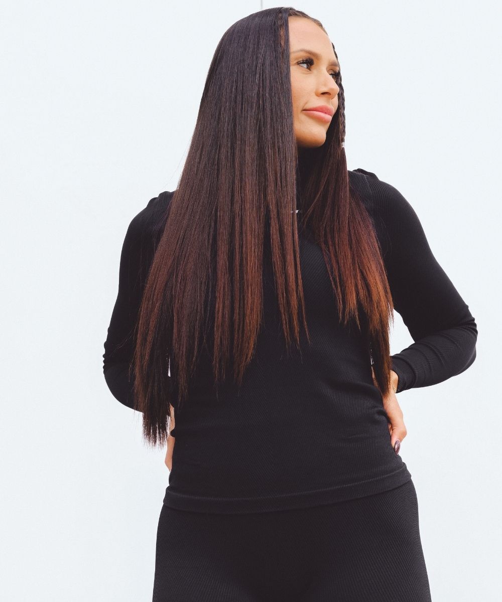 We Are Fit Black Lux Rib Seamless Longsleeve