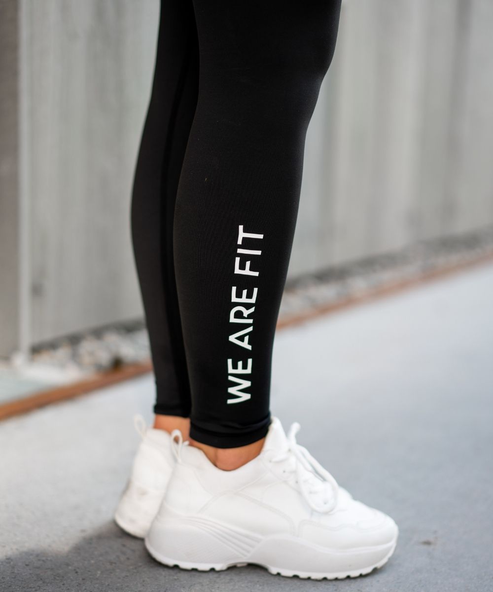 Black Logo Tights