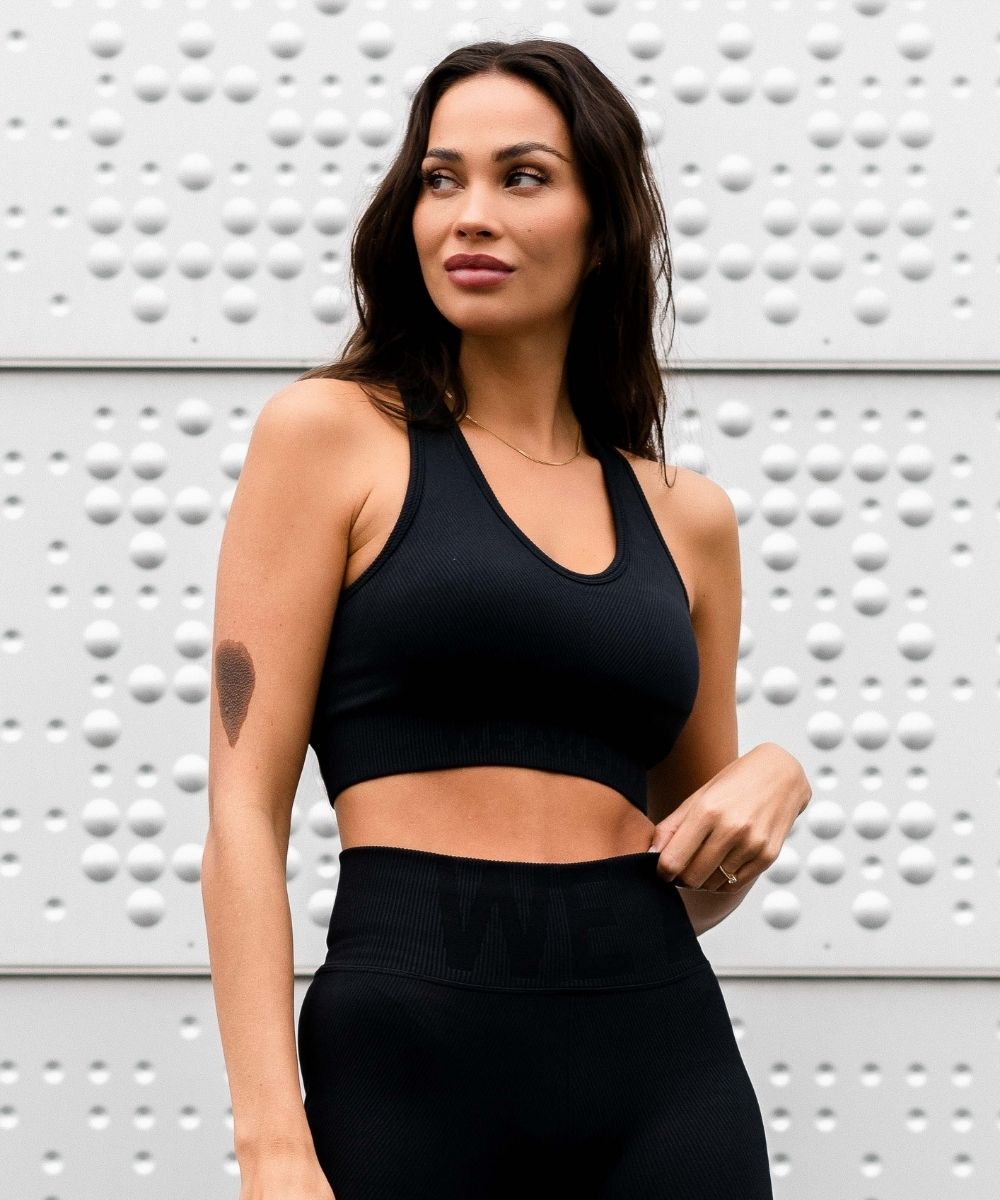 We Are Fit Black Lux Rib Seamless Bra